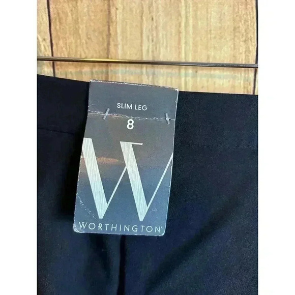 Worthington Black Dress Pants Slim Leg with Stretch Women's Size 8 NEW - Picture 6 of 11